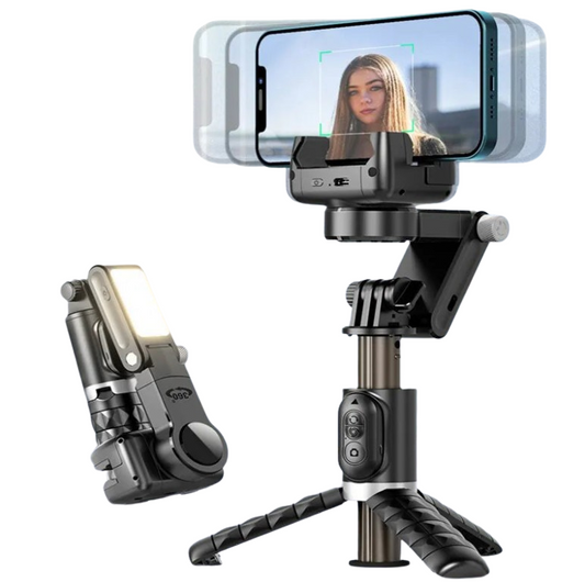 360° Rotation Gimbal Stabilizer Selfie Stick Tripod