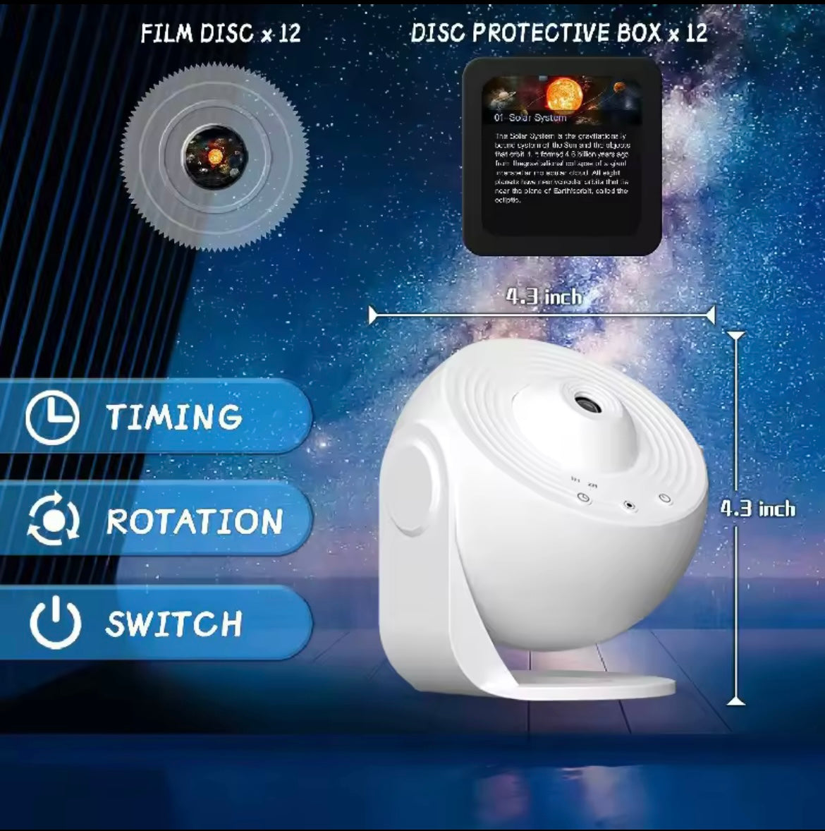 Galaxy sky projector