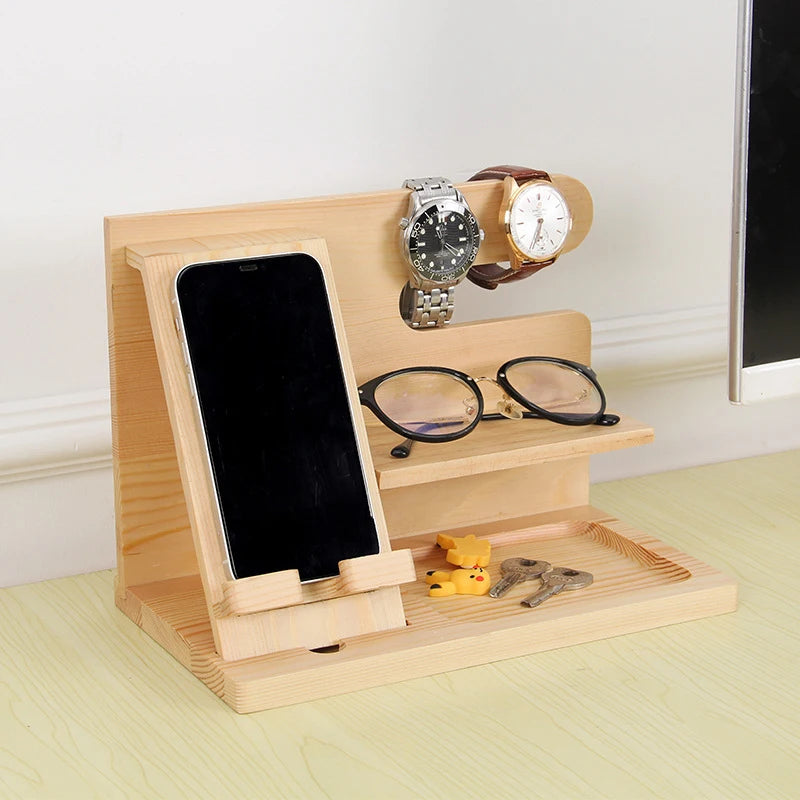 Wooden Bedside Organizer