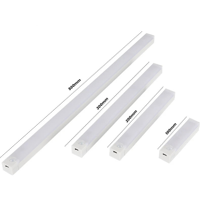 Motion Sensor LED Bar Light - USB Rechargeable, Dimmable, Under Cabinet Lamp