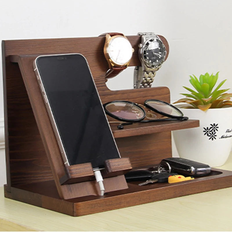 Wooden Bedside Organizer